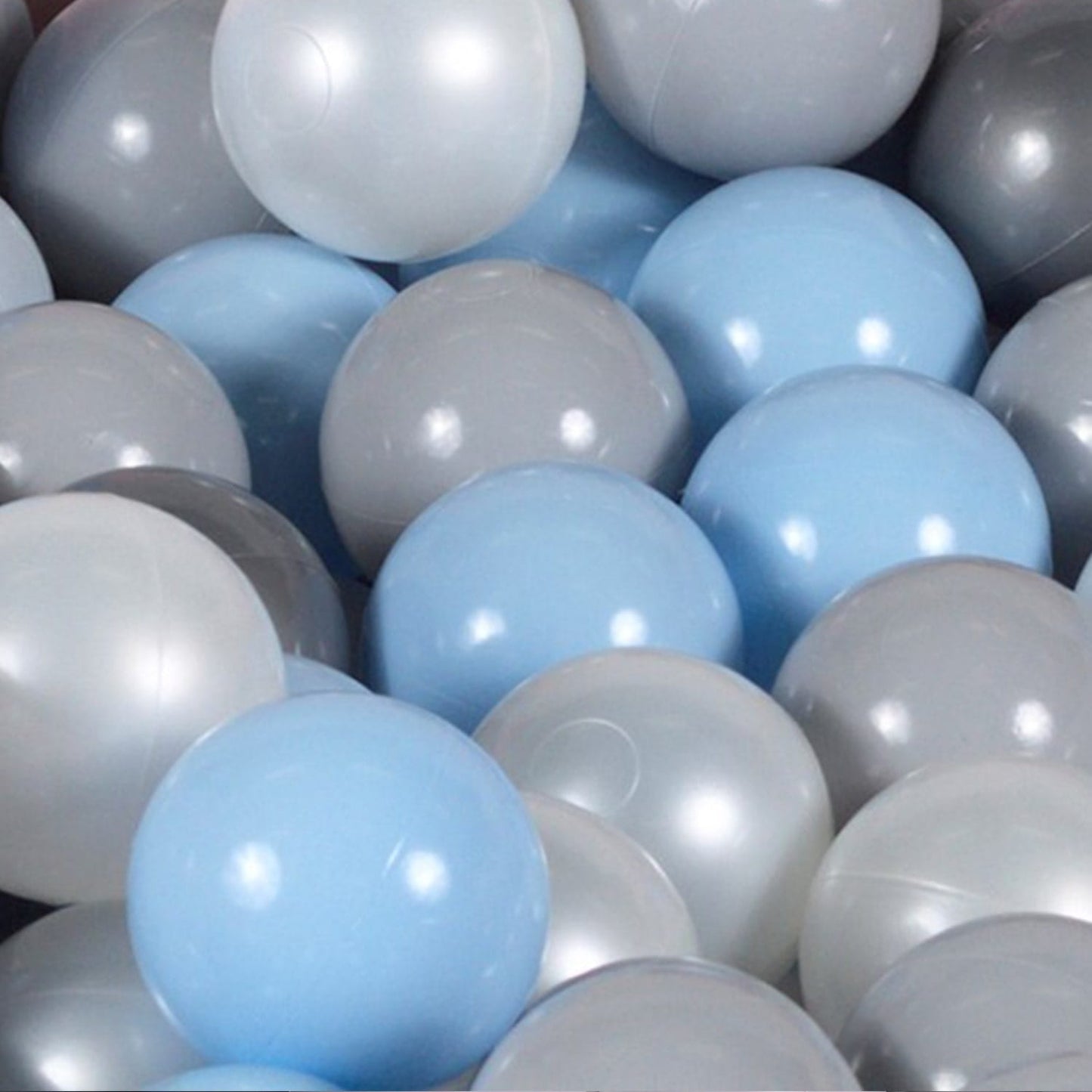 Round ball pit with 200 balls, 90x30cm, light pink, velvet