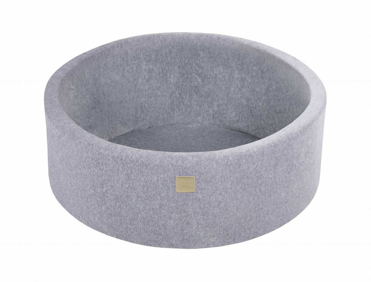 Round ball pit without balls, 90x30cm, light gray, velvet