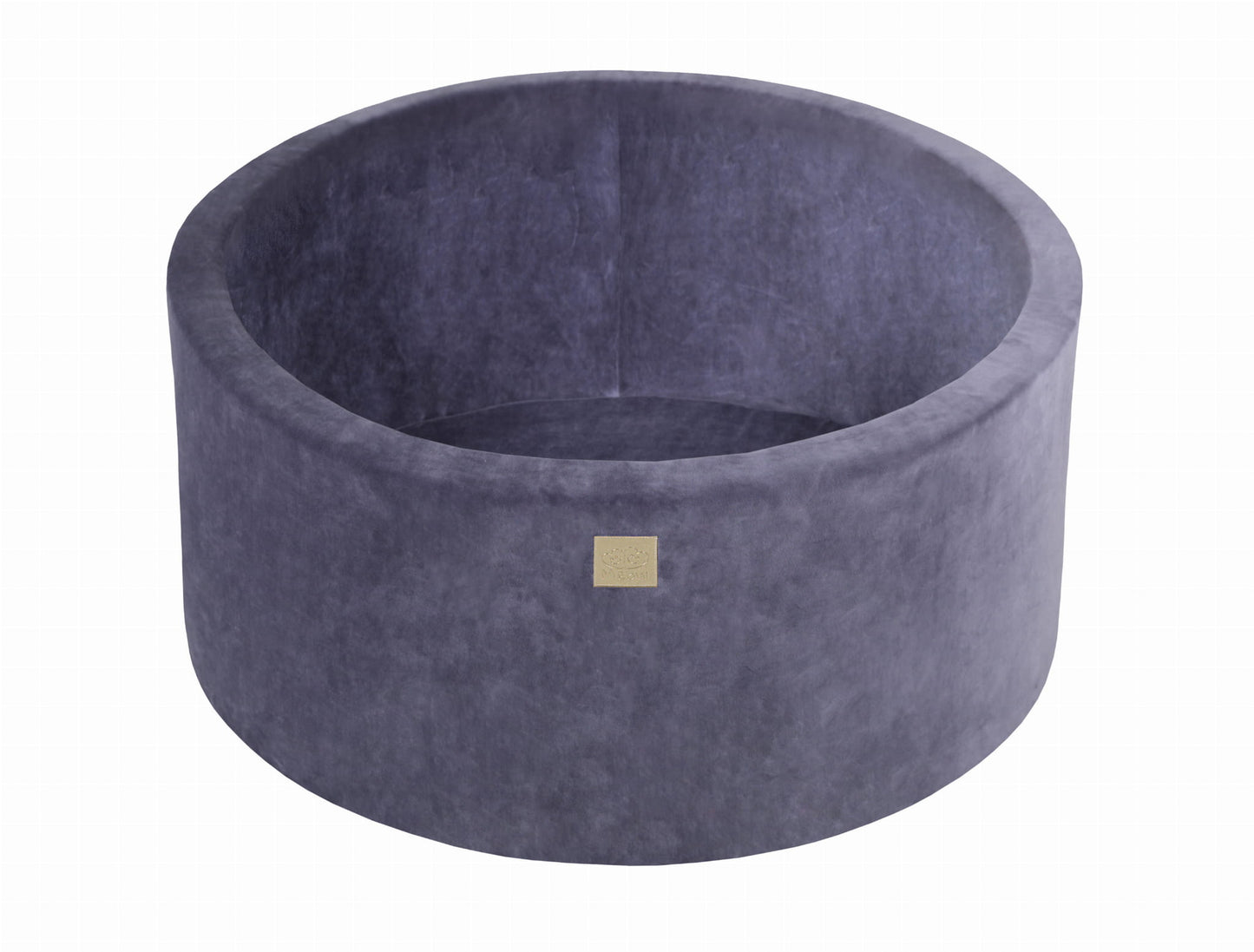 Round ball pit without balls, 90x40cm, Gray-blue, Gray-blue, Velvet