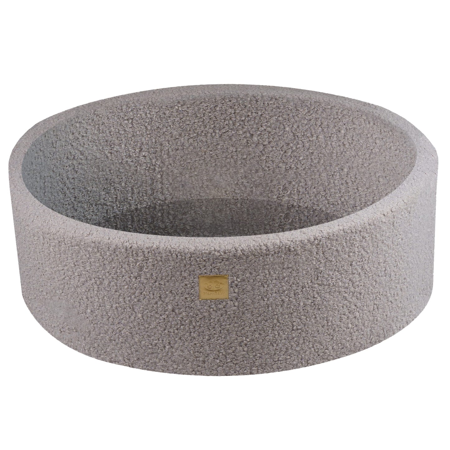 Round ball pit without balls, 90x30cm, Grey, Boucle
