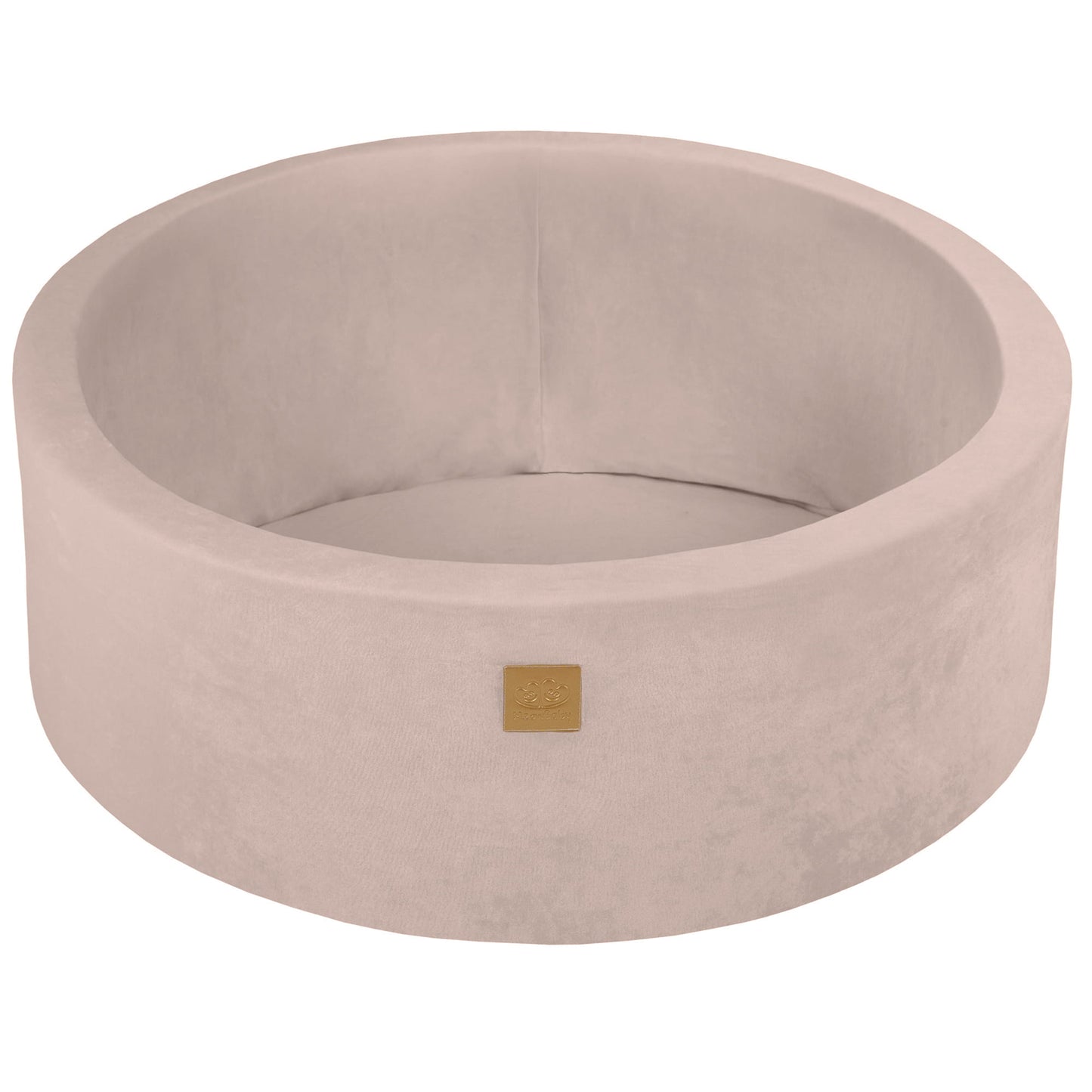 Round ball pit without balls, 90x30cm, Ecru, Velvet