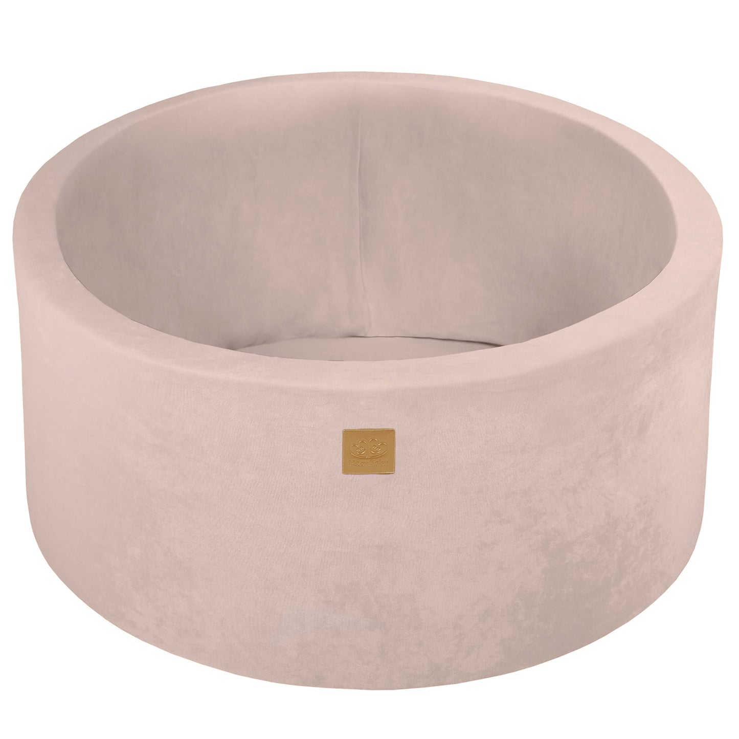 Round ball pit without balls, 90x40cm, Ecru, Velvet