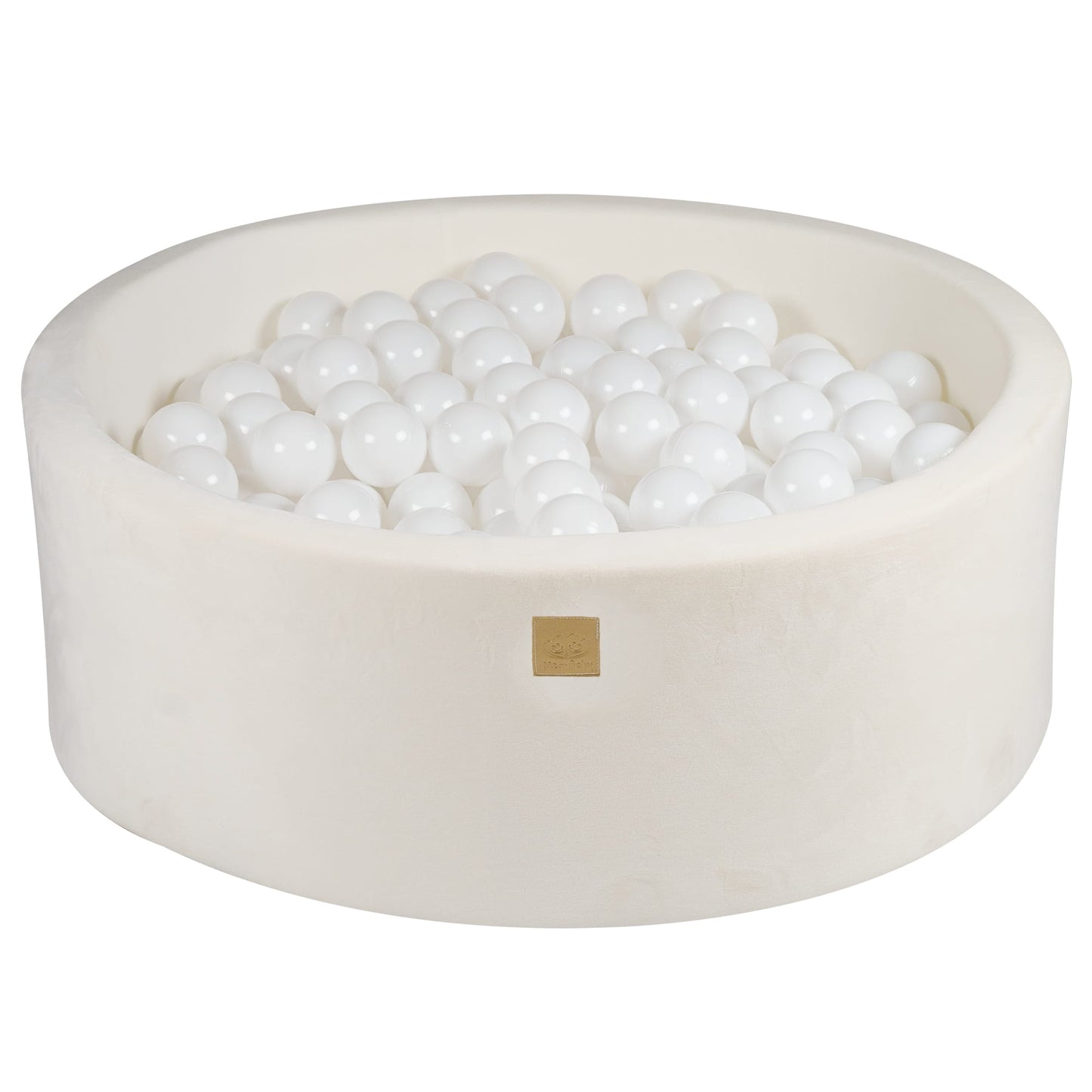 Round ball pit with 200 balls, 90x30cm, White, Super soft