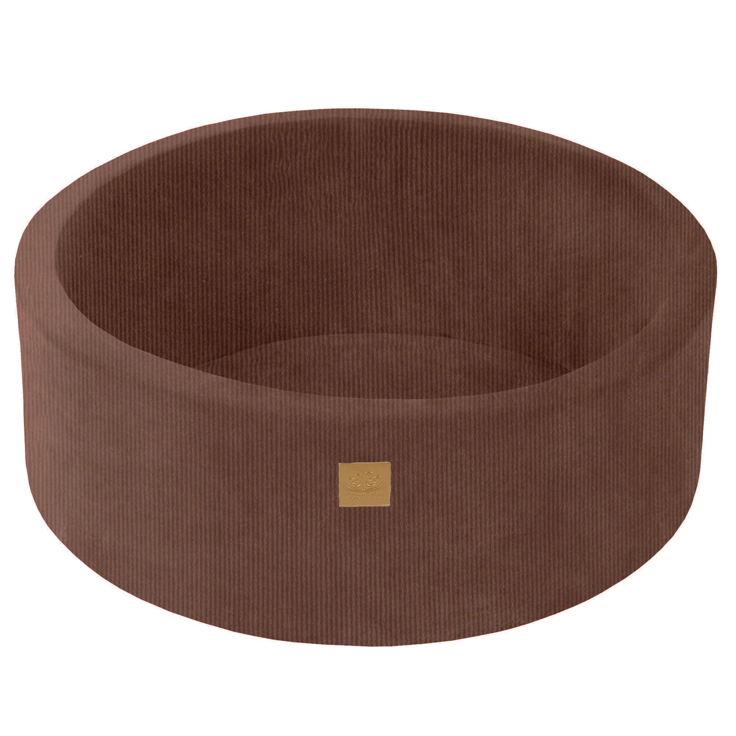 Round ball pit without balls, 90x30cm, Chocloade, Velvet Corduroy