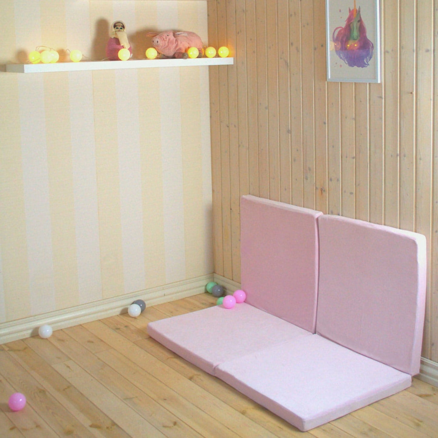 Montessori Baby Play Mat - Square - Pink