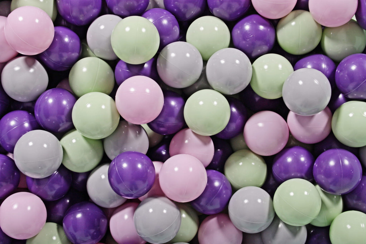 Baby Foam Round Ball Pit 90x30cm with 200 Balls 7cm Certified, Cotton, Mint: Pastel Pink/Grey/Violet/Light Green