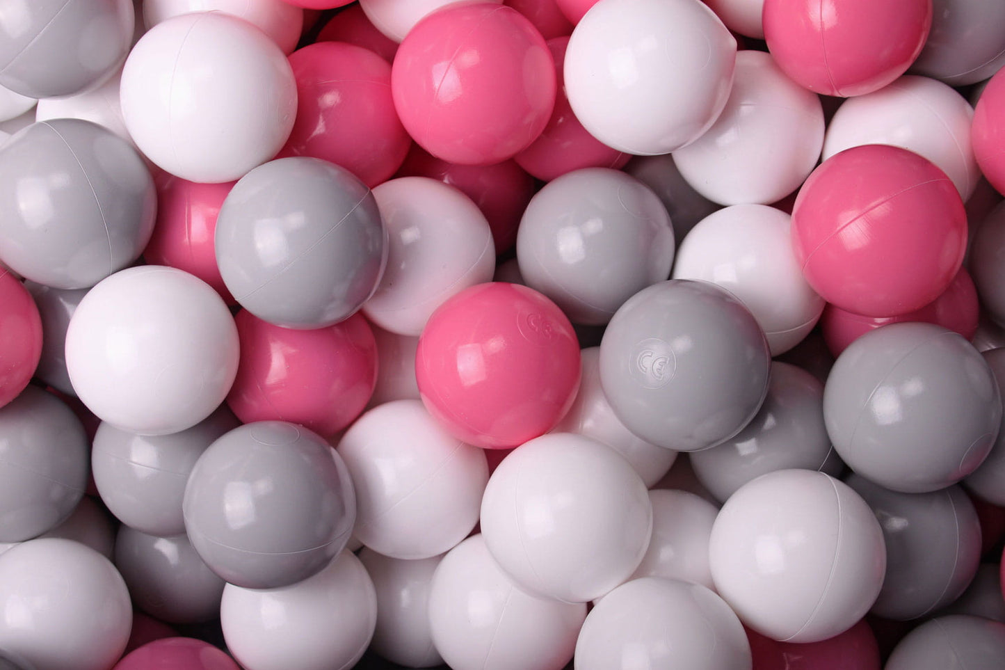 Square Ball Pit with 200 balls, 90x90x40cm, Light Pink, Cotton