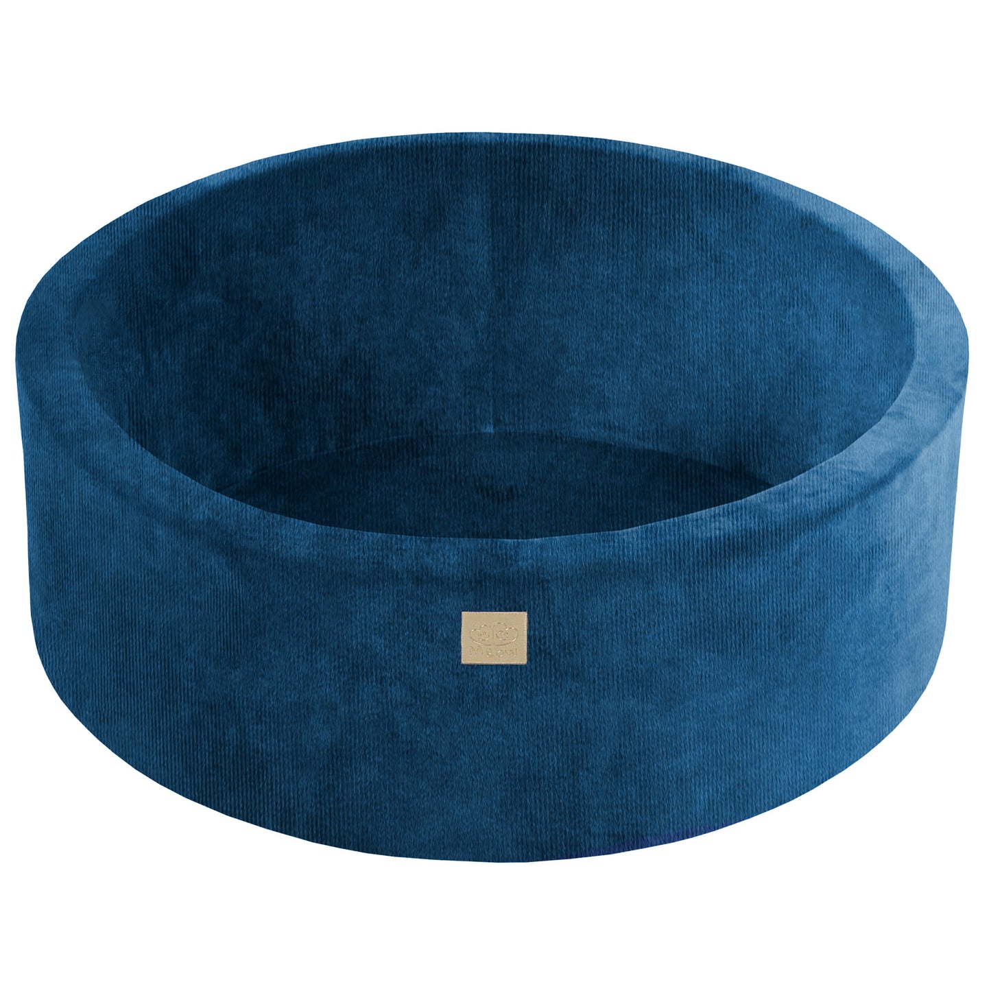 Round Ball Pit without balls, 90x30cm, Blue Marine, Velvet Corduroy