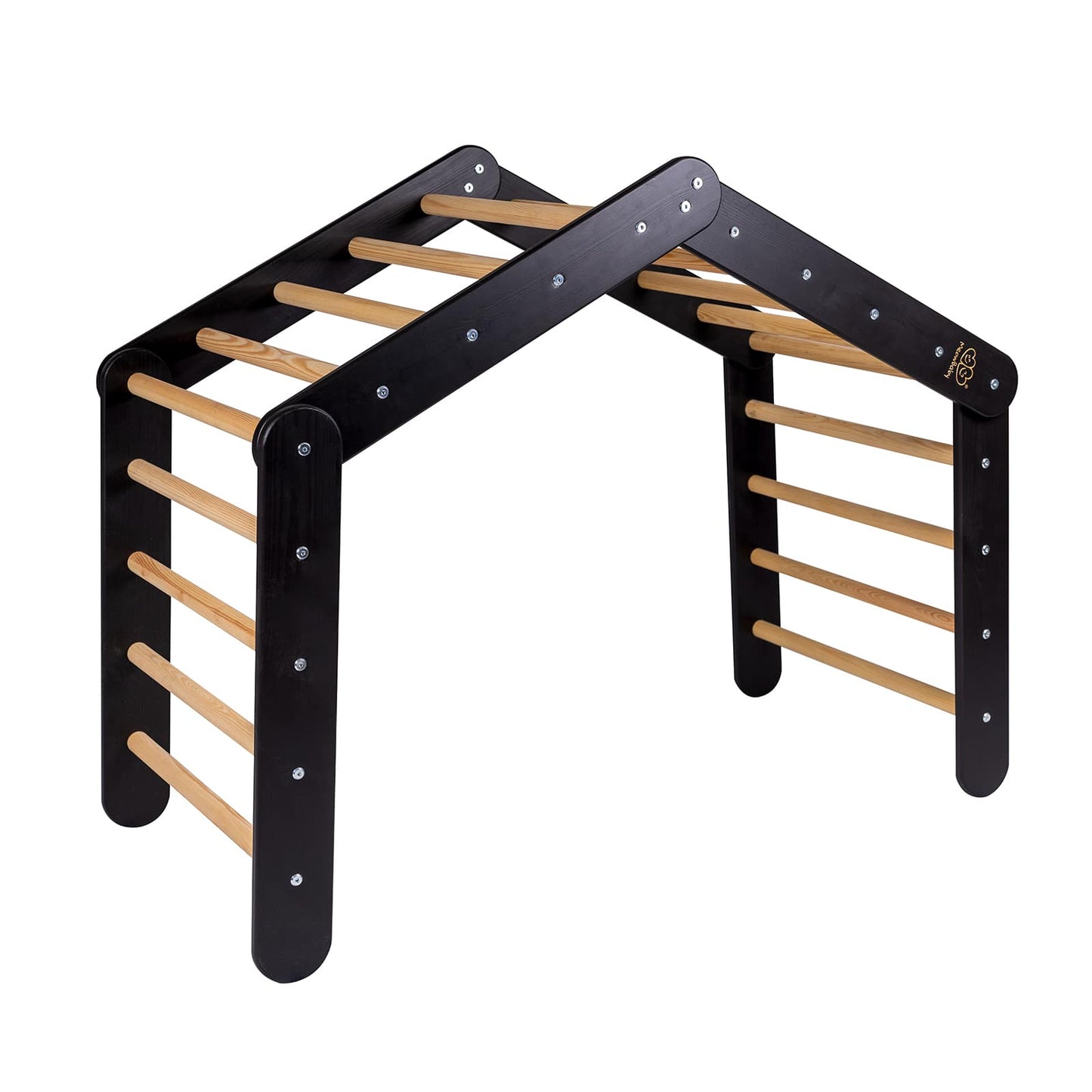 Montessori Klimladder Groot Huis met Tent -Zwart-Frame