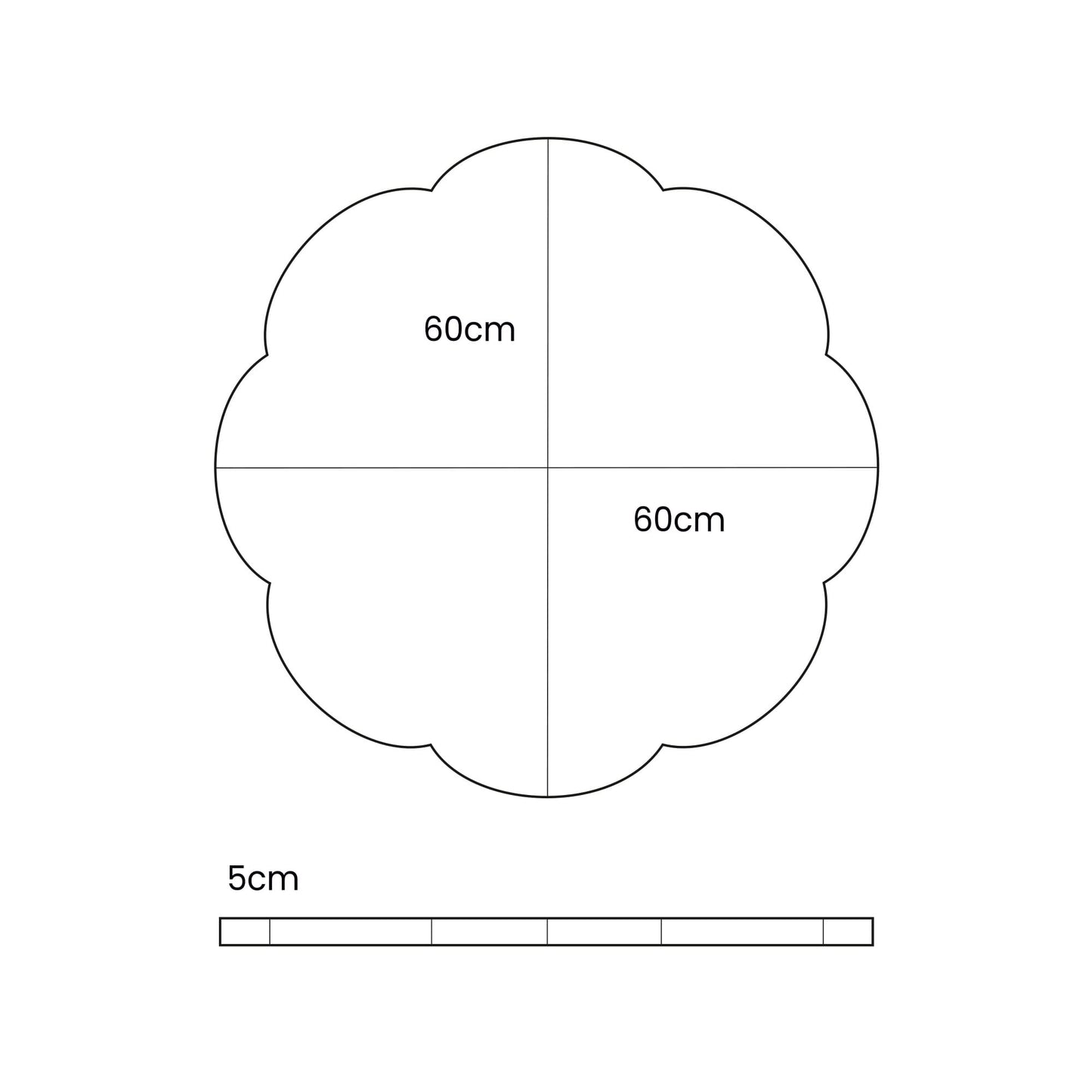 Montessori Baby Speelmat – Wit