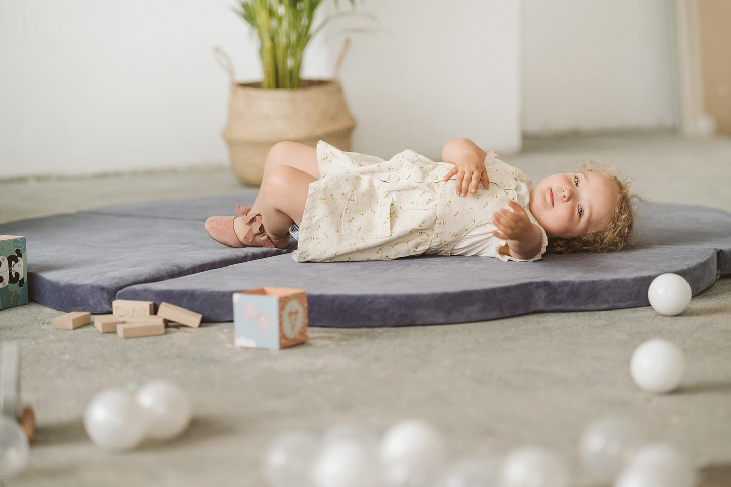 Montessori Baby Speelmat - Bloem-Paars