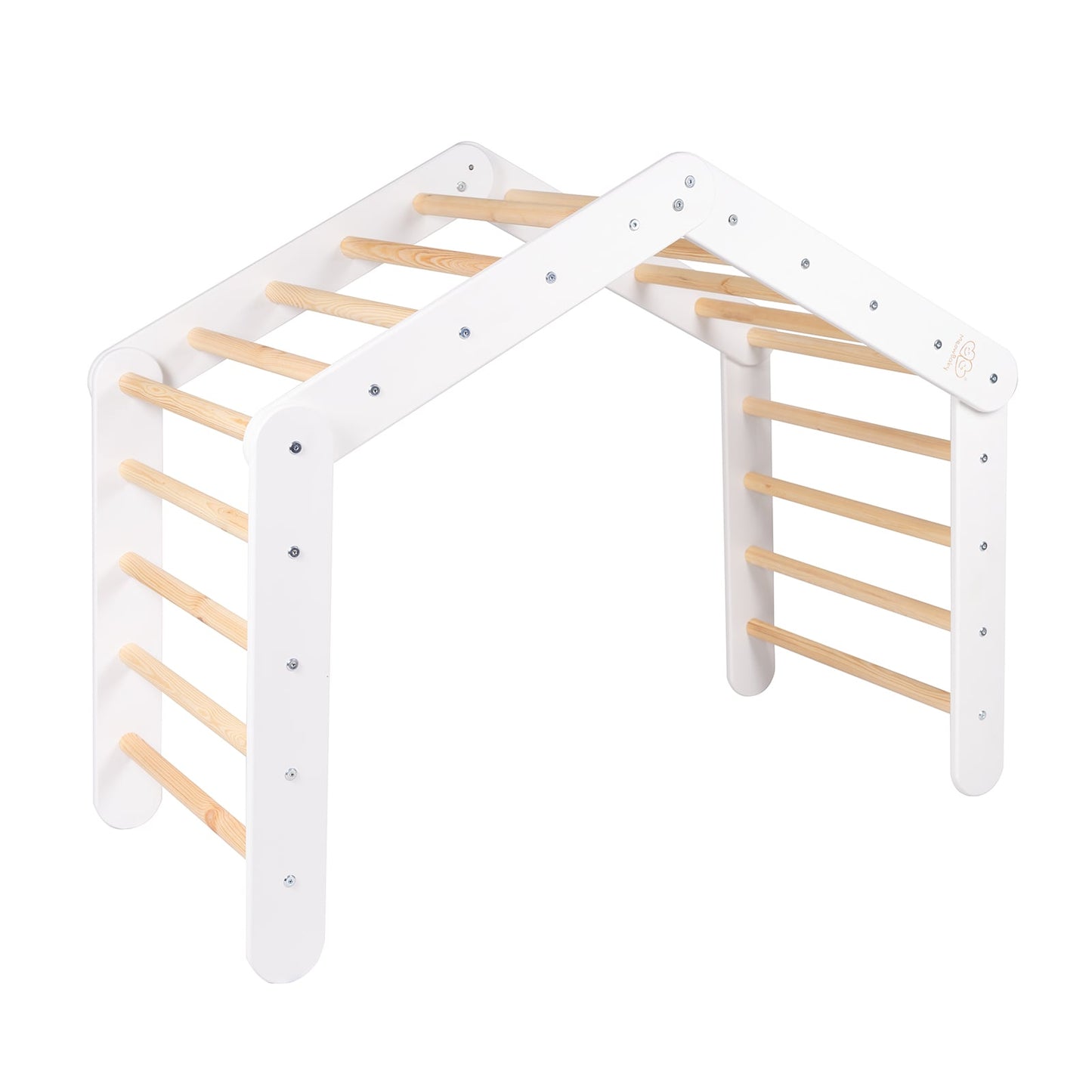 Montessori Climbing Ladder Large House with Tent - White Frame