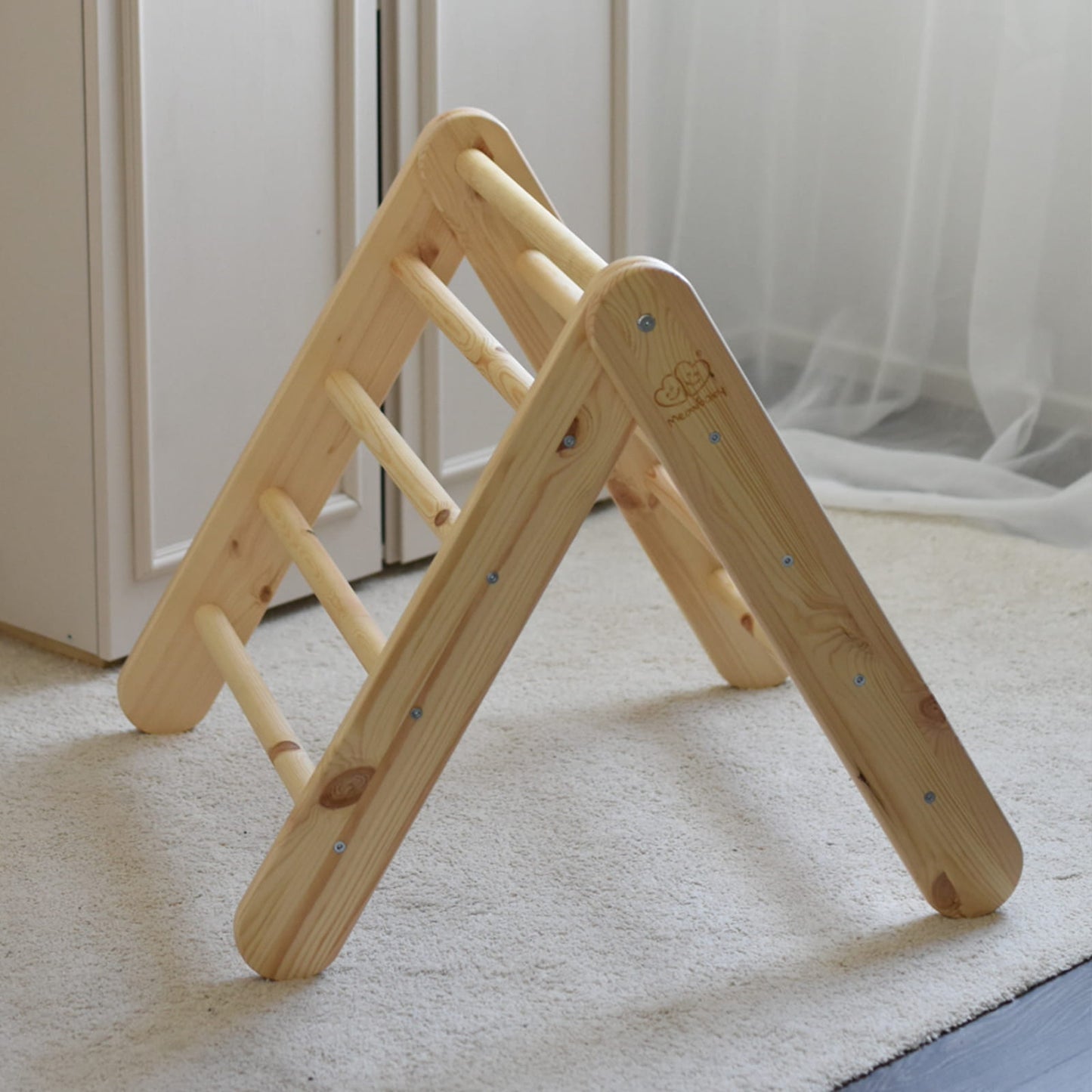 Montessori Klimrek 2in1 Ladder en Glijbaan - Hout