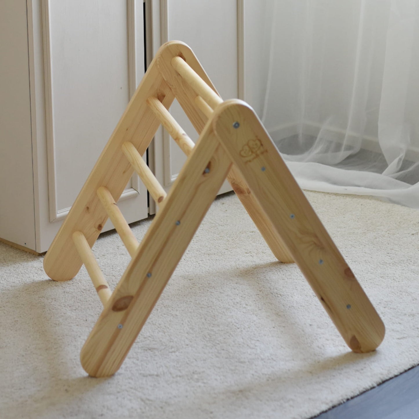 Montessori Climbing Frame 2in1 Ladder and Slide - Wood