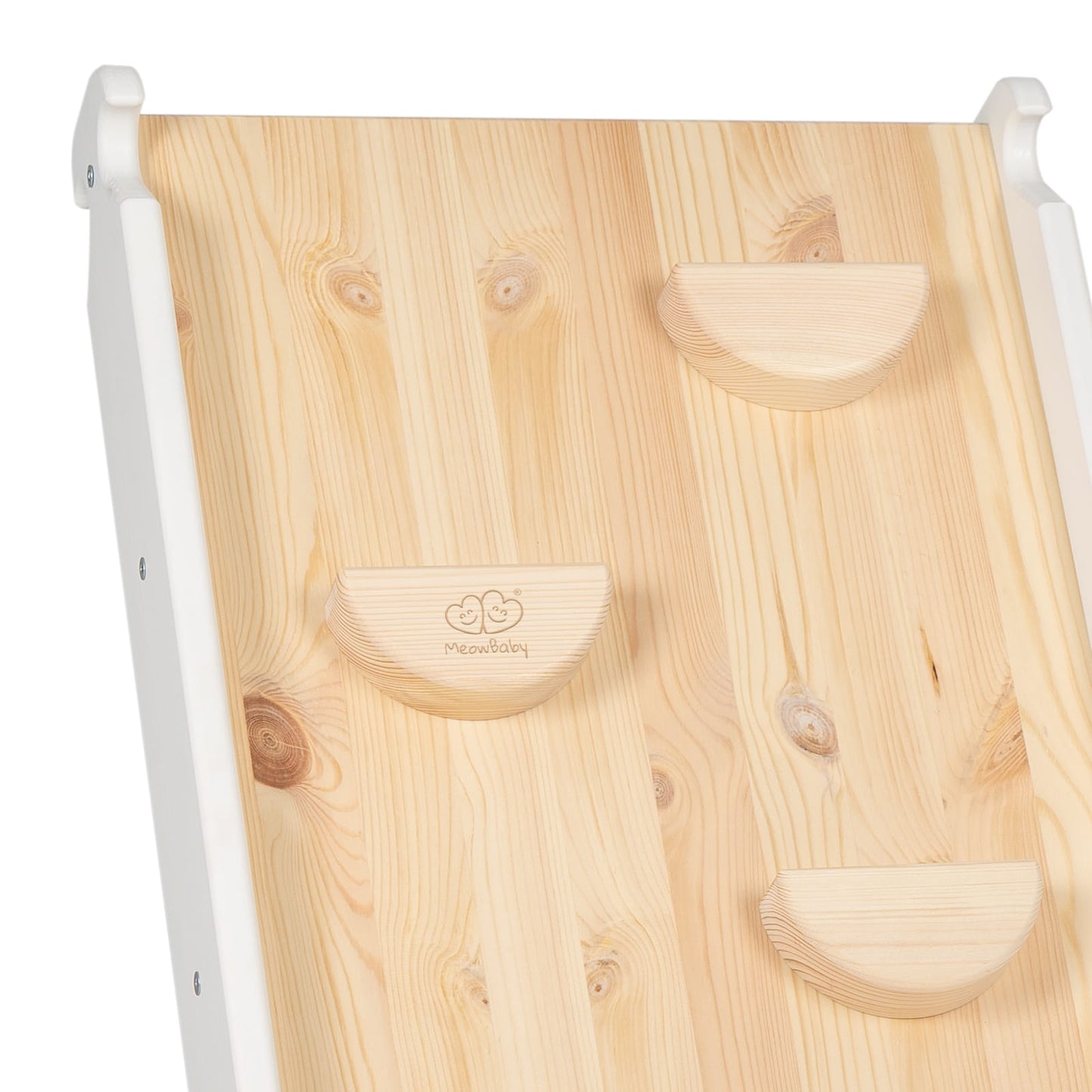 Montessori Climbing Frame 2in1 Ladder and Slide - Wood - White