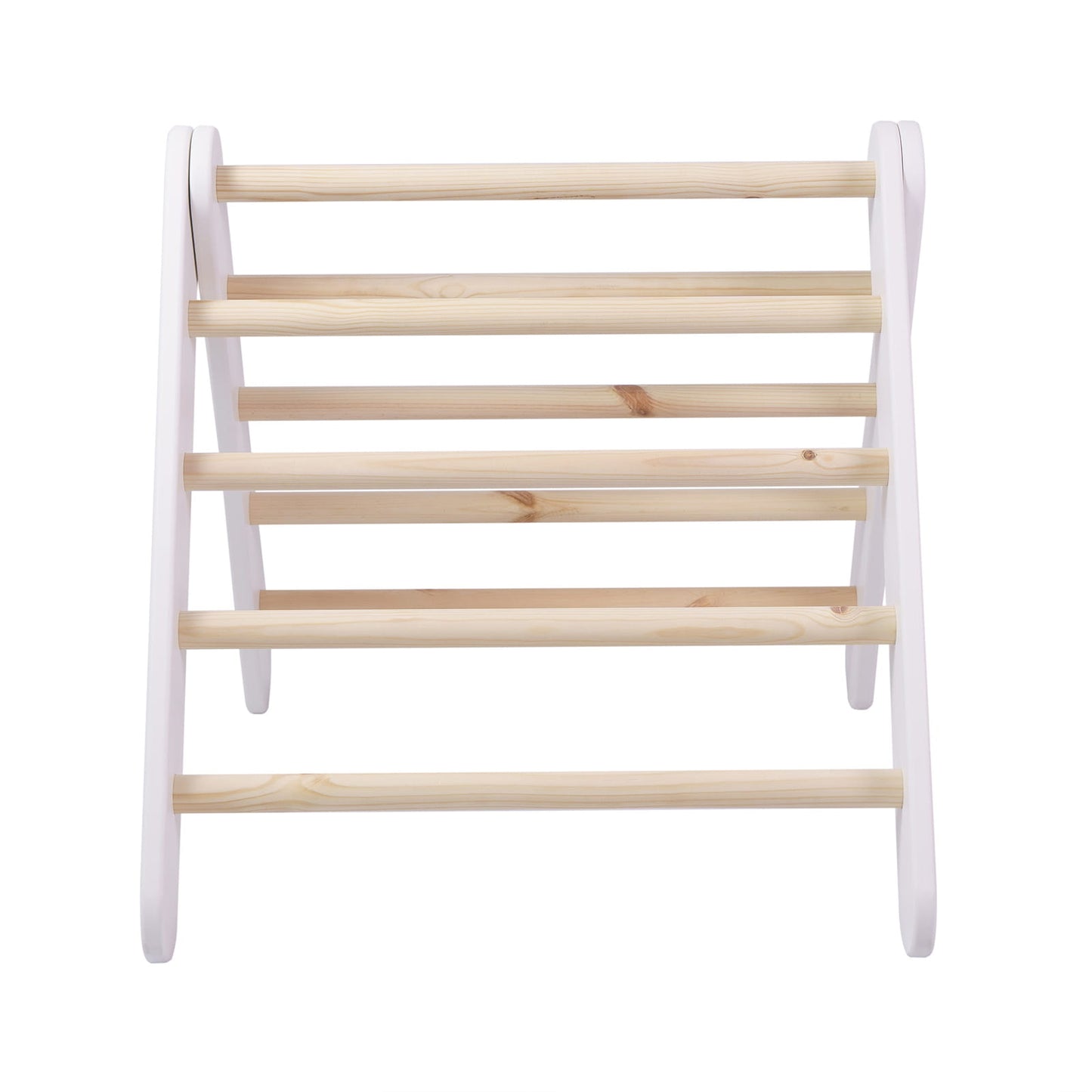 Montessori Climbing Frame 2in1 Ladder and Slide - Wood - White