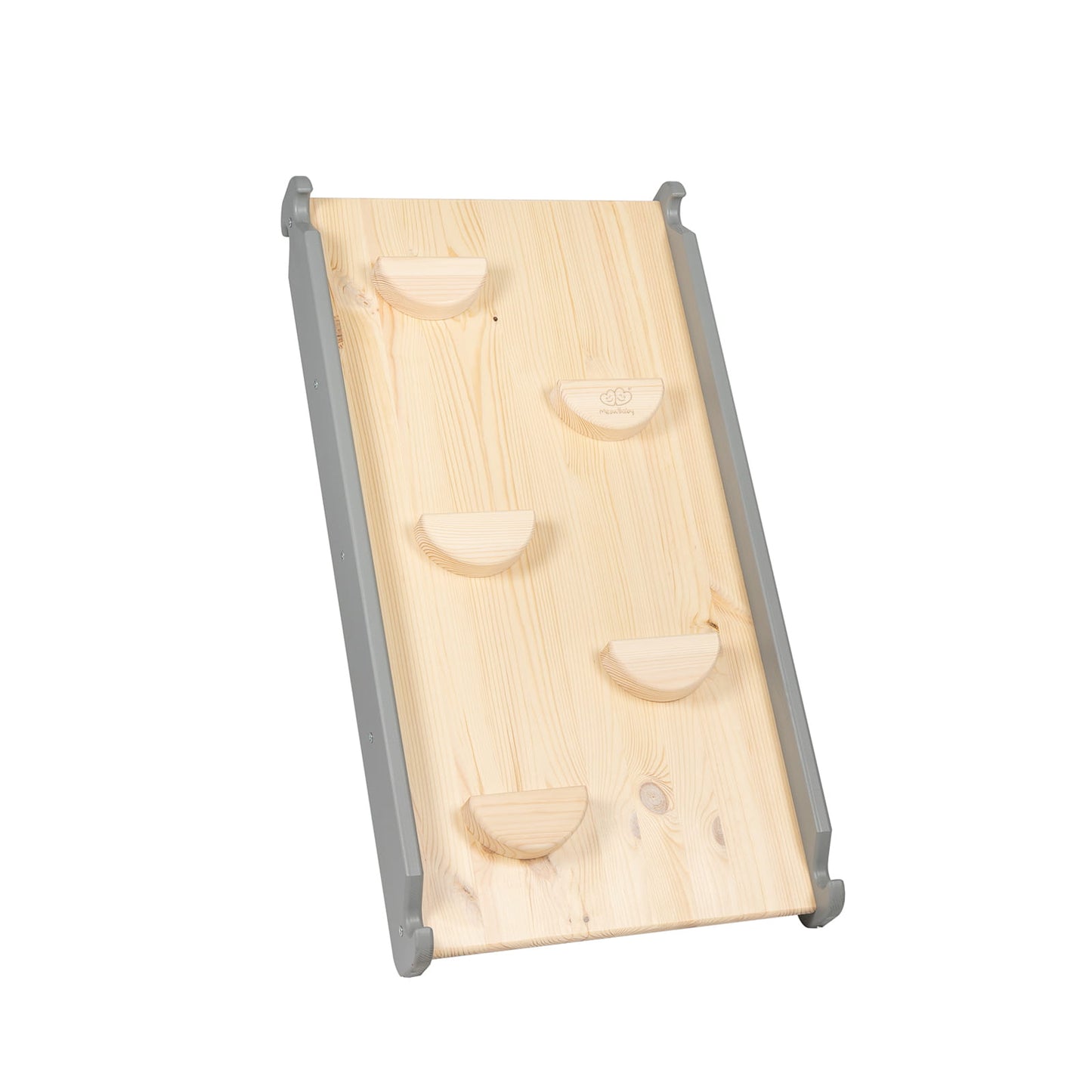 Montessori Climbing Frame 2in1 Ladder and Slide - Wood - Grey