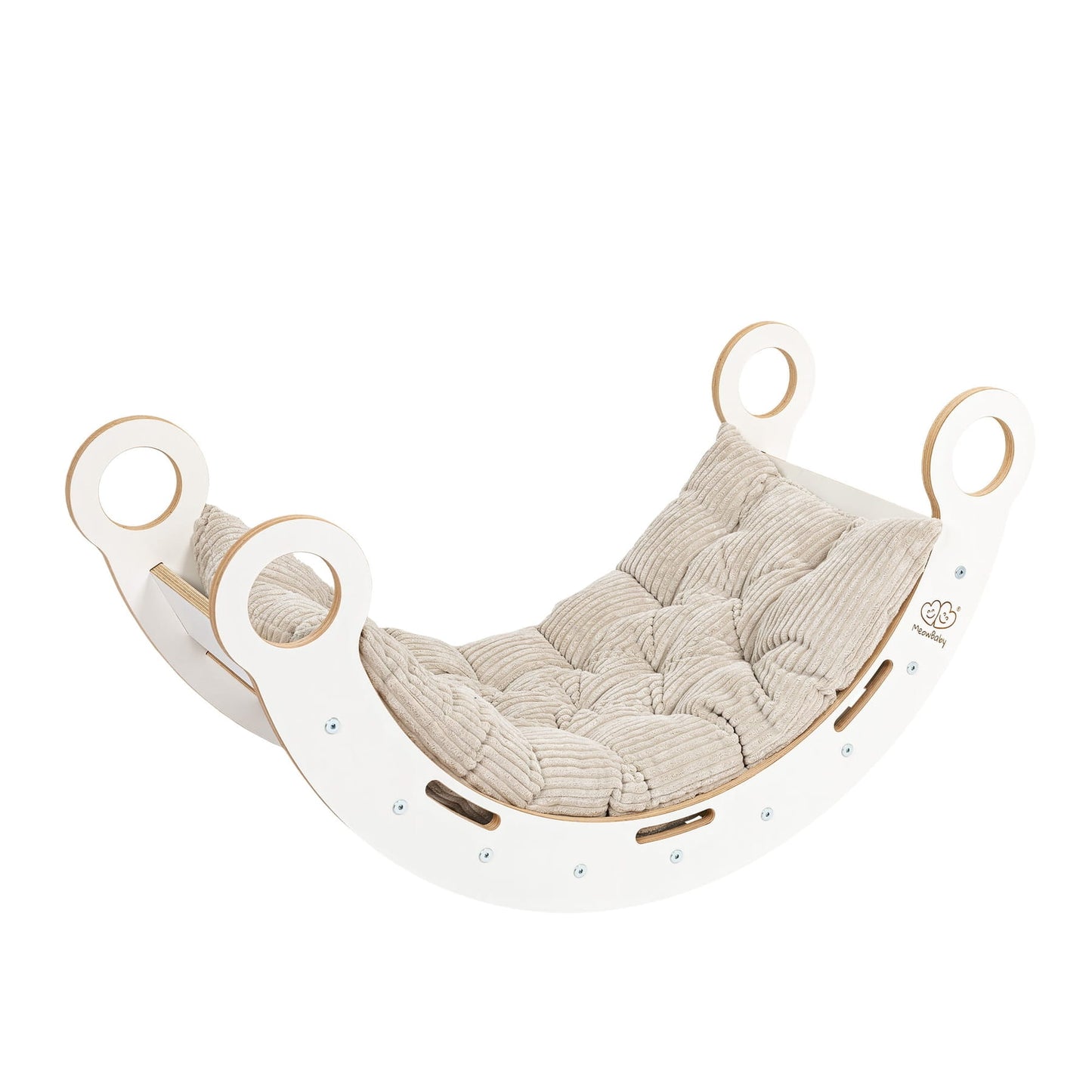 Montessori Dream Swing Medium White Wood with Slide