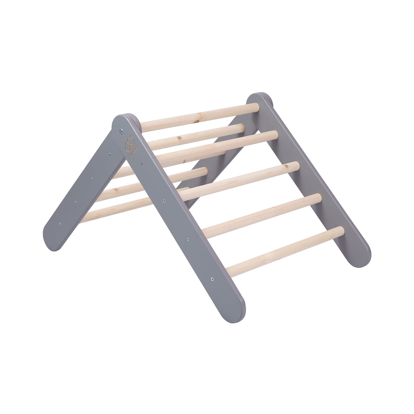 Montessori Climbing Frame 2in1 Ladder and Slide - Grey