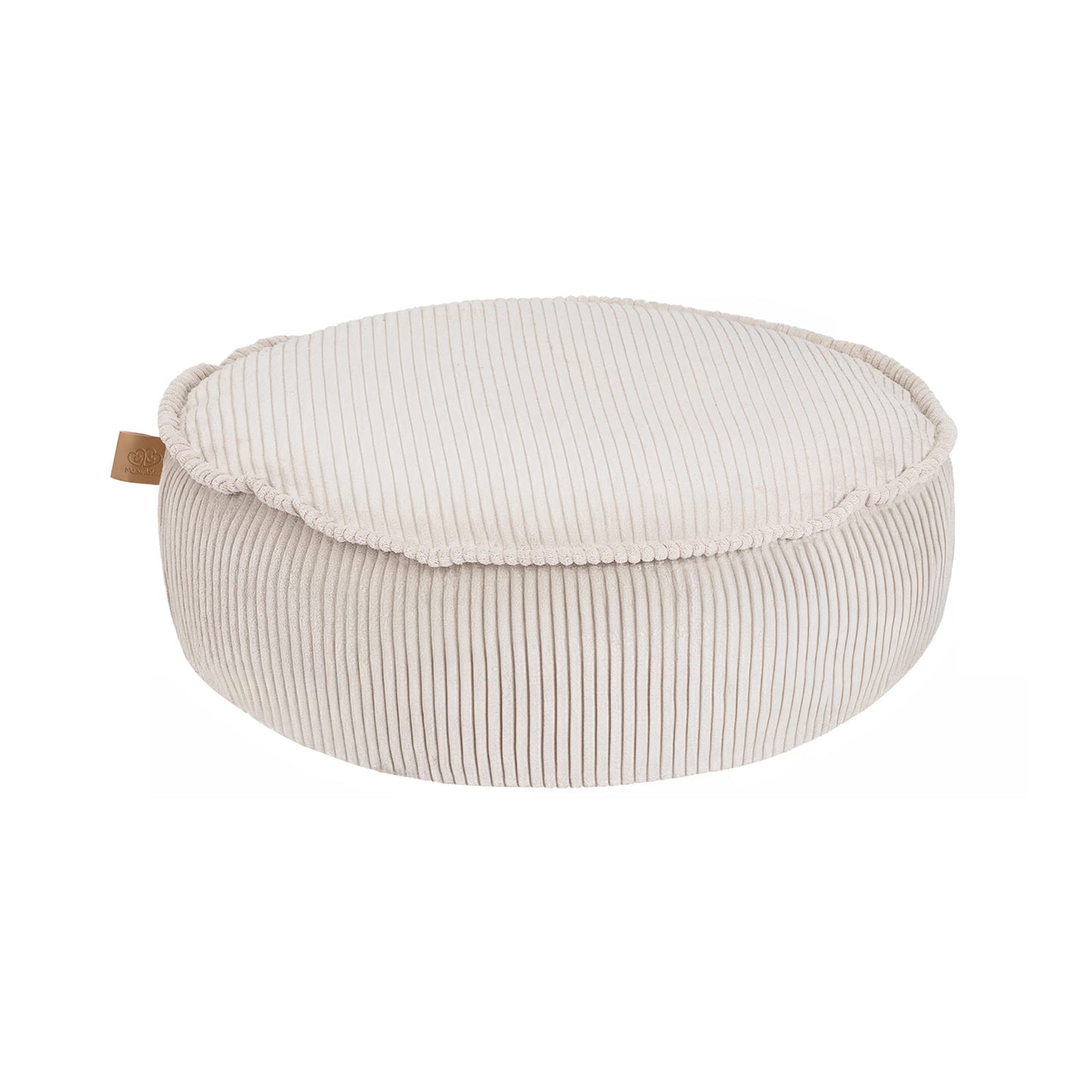 Aesthetic Round Pouf - White